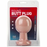 Round Butt Plug Large White