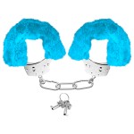 Neon Furry Cuffs Blue